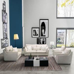 Beige 3211 Fabric Sofa with Feather Pillow for Living Room
