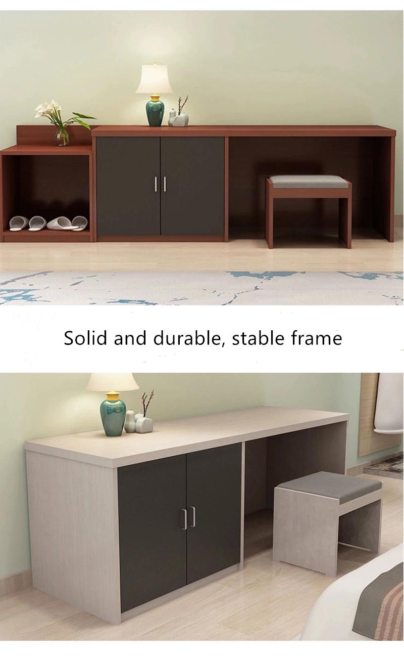 Durable Wooden Bedroom Furniture Bookcase Decoration Office Storage Drawer Dressing Table with Chair