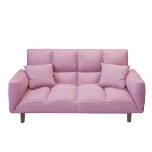 Simple Fashion Sky Blue Folding Multi-Functional Fabric Sofa Bed for Living Room