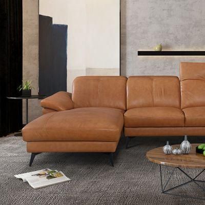 Sunlink Couches Italian Adjustable Backrest Lounge Leather Sofa for Home Furniture Livingroom