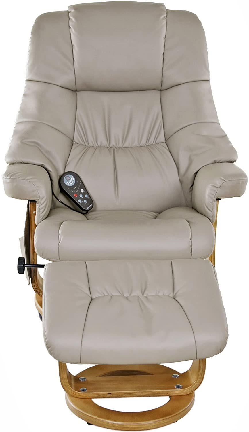 Jky Furniture Adjustable Modern Design Leather Leisure Chair with Ottoman and 8 Points Vibration Massage Functions (2 In Ottoman 6 In Chair)