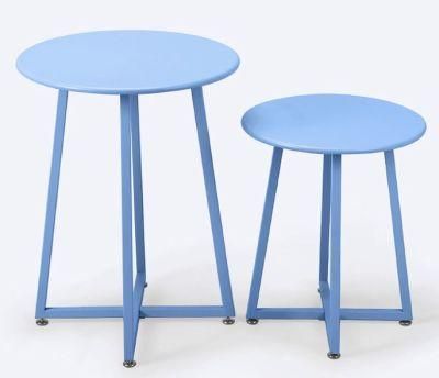 Iron Coffee Table Tea Table Removable Side Coffee Table Metal Round Table in Various Colors
