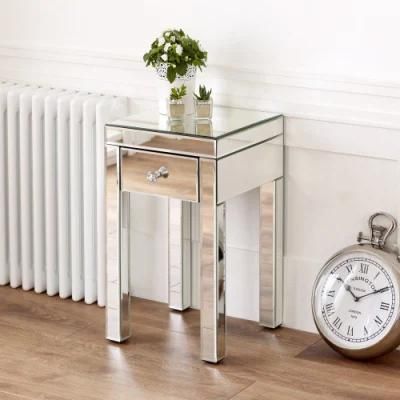 Widely Used Crushed Diamond Crushed Diamond Mirrored Lamp Table