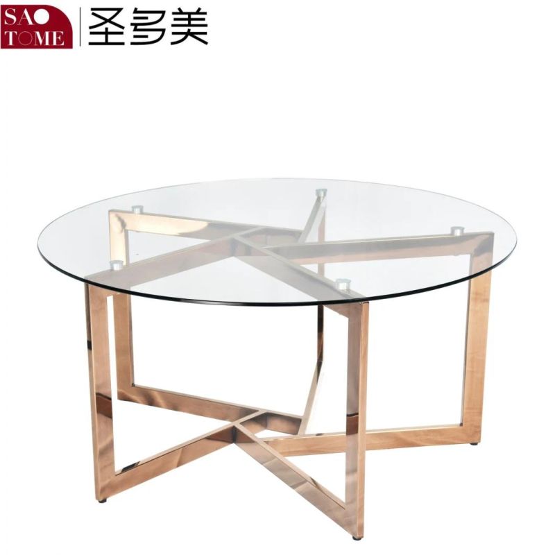 Transparent End Table in Modern Popular Living Room