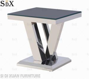 Home Furniture Sofa Set Lamp Table Modern Design Glass Top Side Table Living Room Furniture Set End Table