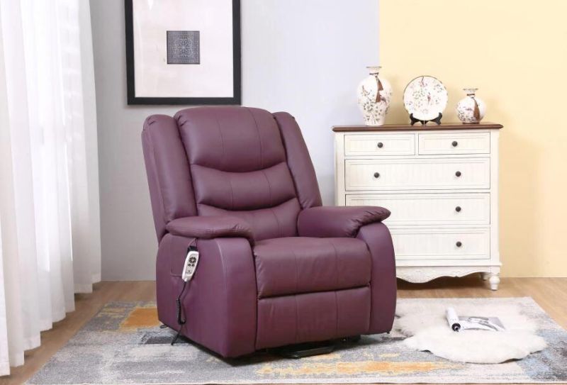 Jky Furniture Leather High Adjustable Power Lift Chair with Big Wingback