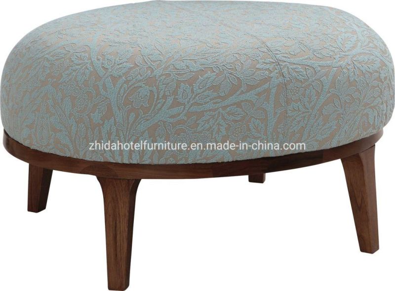 Modern Genuine Leather Home Furniture Living Room Chair with Stool
