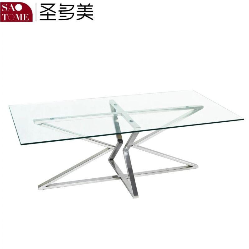 Transparent End Table in Modern Popular Living Room