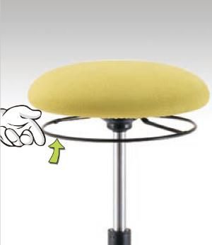 Height Adjustable Ergonomic Pneumatic Wobble Standing Chair