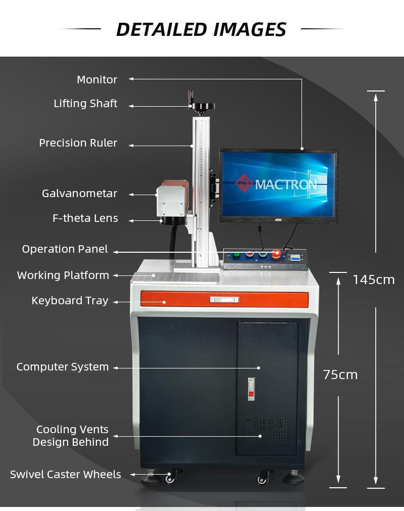 20W 30W 50W Raycus Fiber Laser Marking Machine for Metal/Plastic/Stainless Steel/Jewelry
