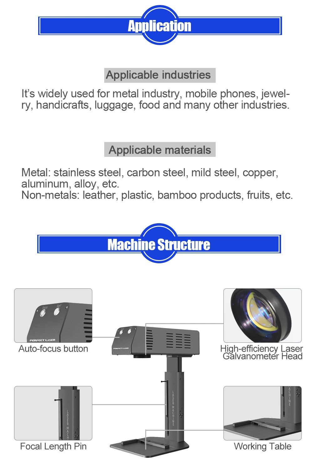 6W Mini Portable Desktop Laser Marking & Engraving Machine for Both Metal and Non-Metal Materials