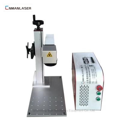 30W 50W Portable Small Mini Desktop Fiber Laser Marking Machine