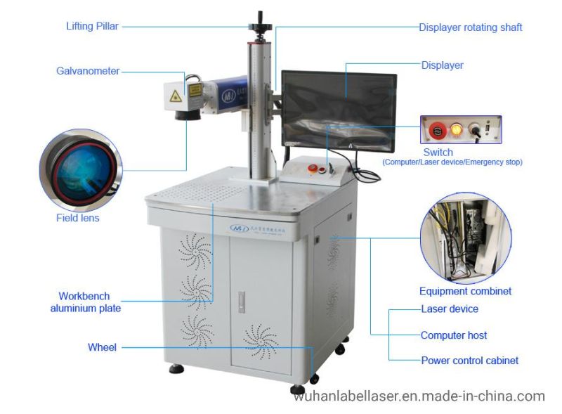 Ipg/Raycus/Mopa 20W 30W 50W Fiber Laser Marking Machine Manufacturer