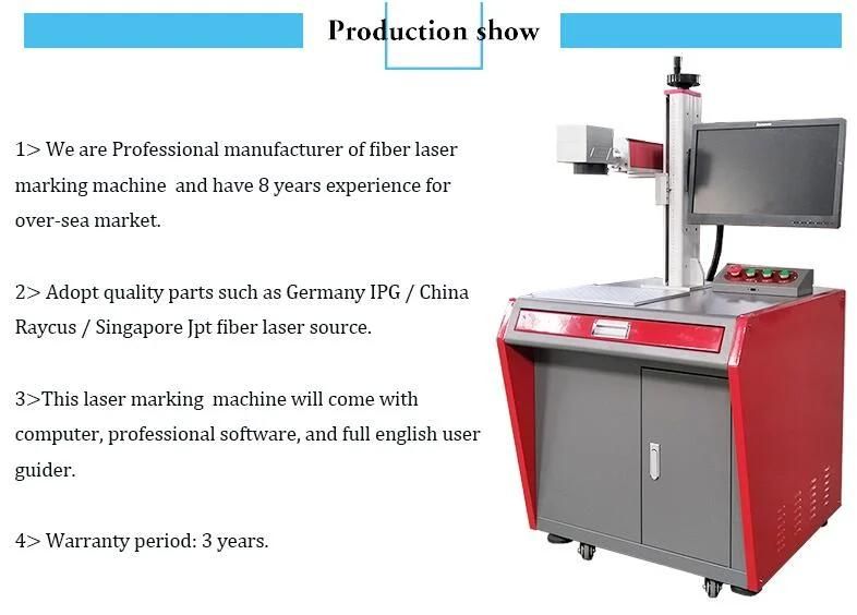 20W Fiber Laser Marking Machinery for Metal Stainless Steel Pens Aluminum