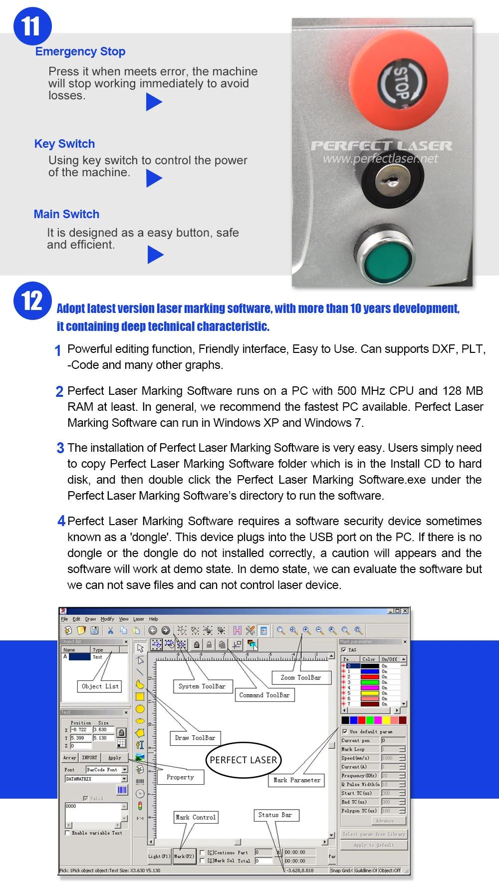 20W 30W 50W Metal Fiber Laser Marking Machine