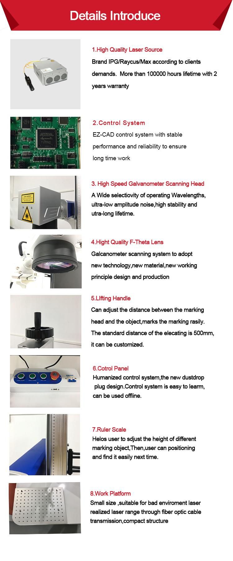 Jpt Mopa Color Fiber Laser Engraving Marking Machine