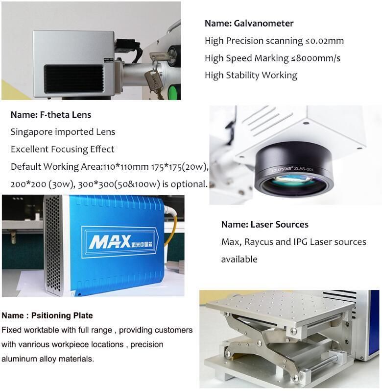 Wholesale Laser 20W Metal Fiber Laser Engraving Machine with Marking System