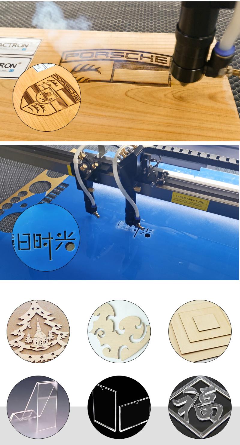 High Quality 1200X800mm Wood Acrylic MDF CO2 100W Laser Cutting Machine