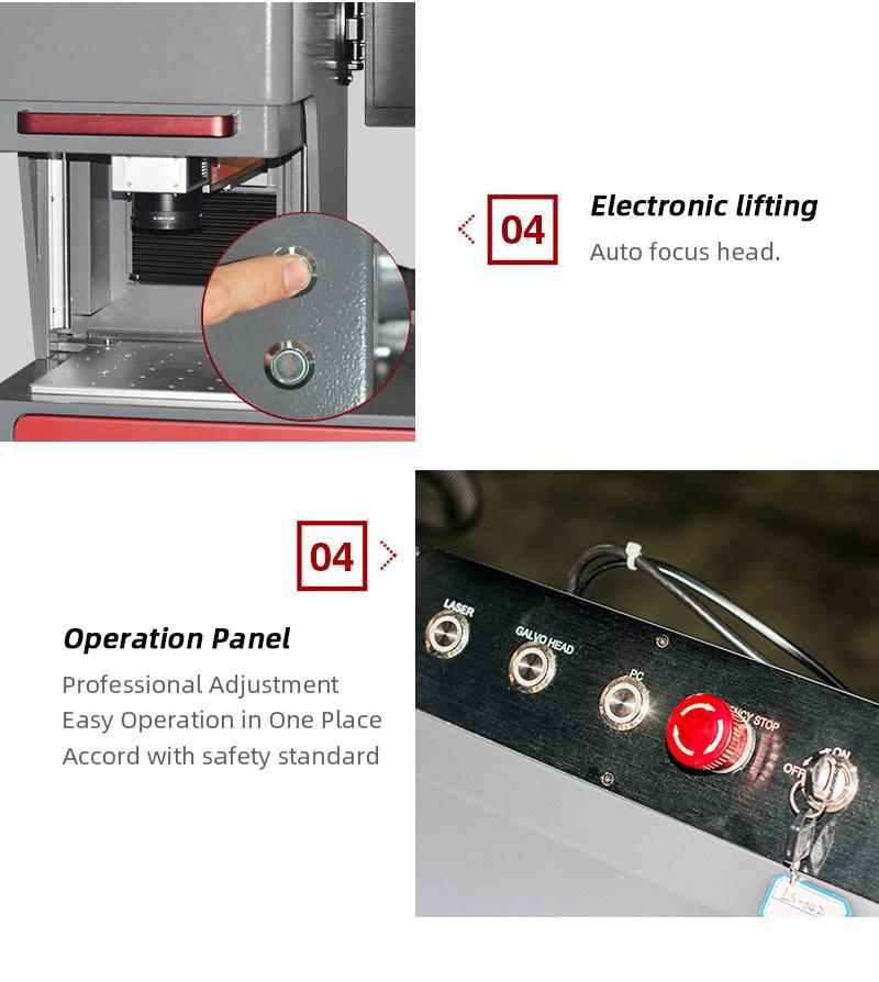 Lyustec Fiber Laser Metal Marking Machine with Protective Cover
