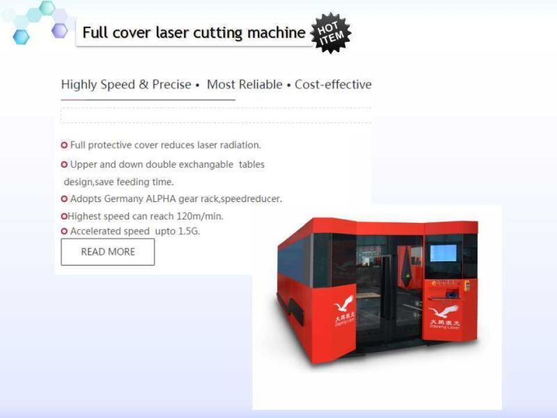 2017 Shenzhen Fiber Galvanized Iron Sheet Laser Cutting Machine