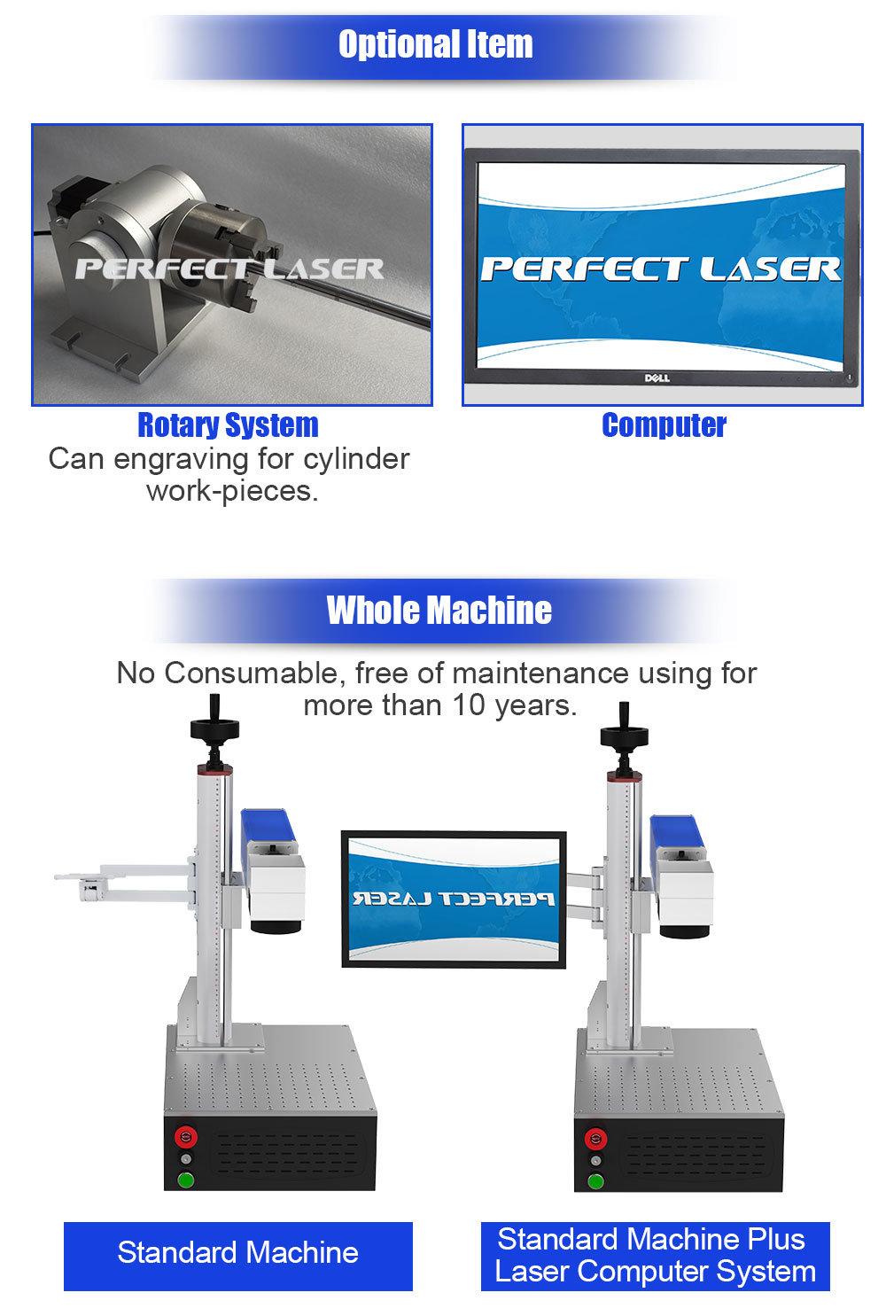 20W 30W 50W Optical Fiber Metal Logo Laser Marking Machine