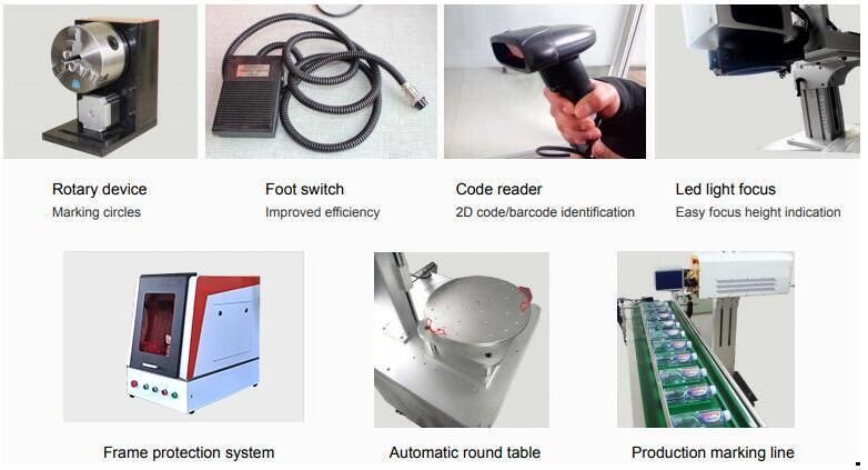 Ipg Raycus 10W 20W Laser Marking Machine for Keyboard Ring Pipe