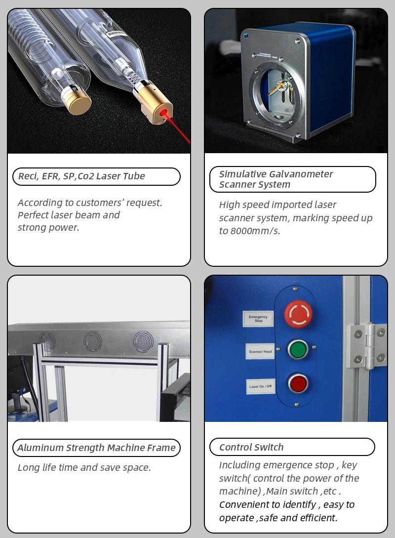 Dynamic Focusing CO2 Laser Marking Machines for Engraving Textile Fabric Leather