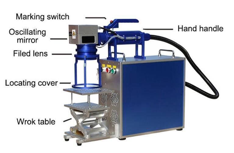20W Handheld Fiber Laser Marking Machine for Gold Silver