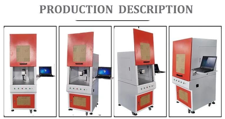 Color Metal Nonmetal Enclosed Fiber Laser Marking Machine 50W 30W