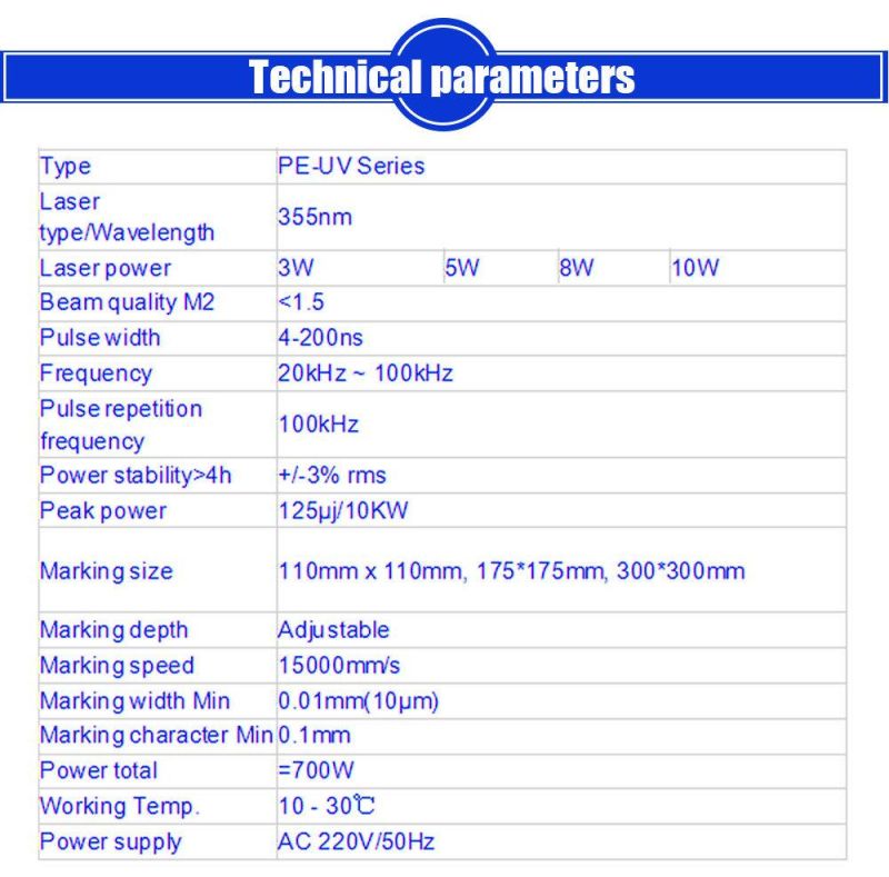 Pedb-UV-3W-2 3W 5W 10W Enclosed Safety Cover Plastic Glass UV Laser Marking Machine