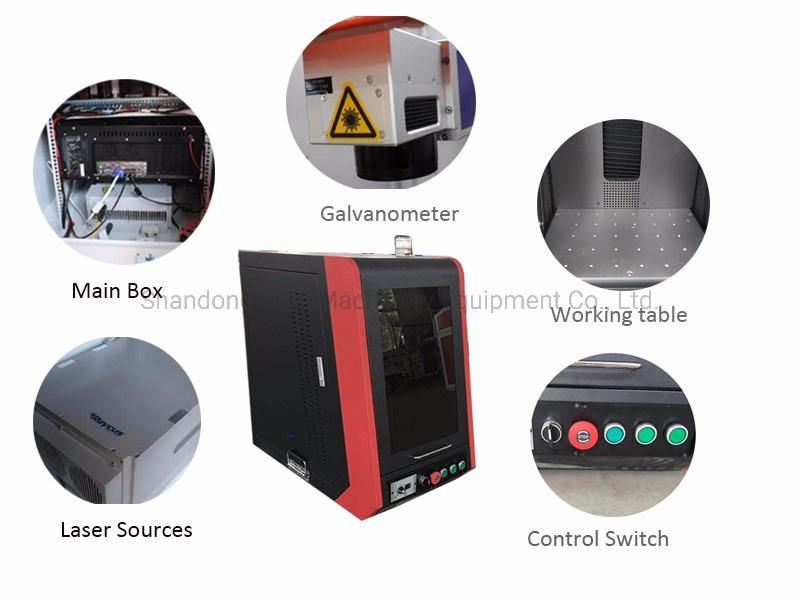 20/30/50W Air Cooling Mobile Laser Marking Machine for Metal