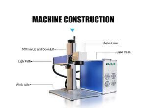 Mini Portable Rotary 30 Watt Metal Fiber Laser Marking Machine