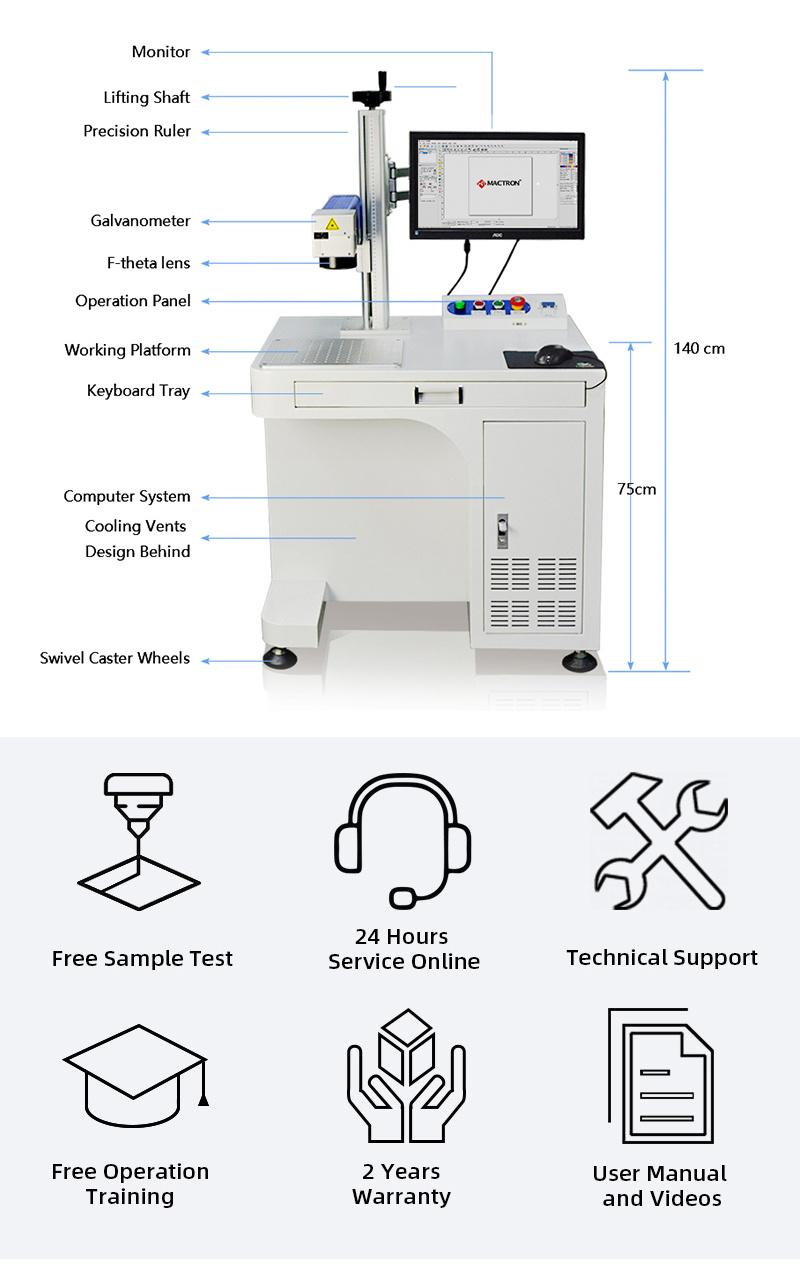 Fast Speed Marking on Drilling Bit Fiber Laser Marking Machine Price