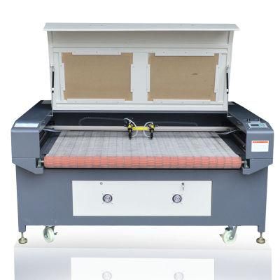 1610 Auto Feeding Double Heads CNC Laser Cutting Rolling Fabric Machine Price