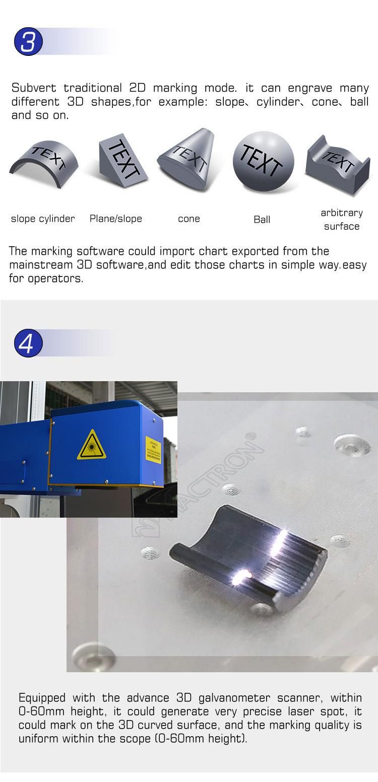Auto Focus Fiber Laser Marking Machine for Marking on Ceramics Cups