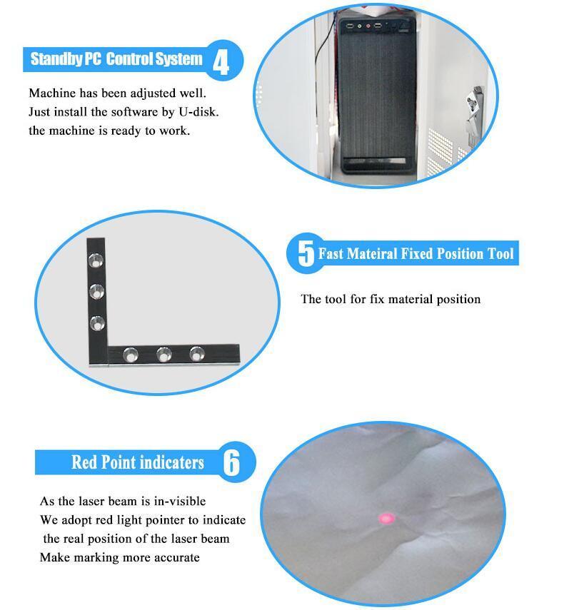 50W Ipg Raycus Max Metal Parts Fiber Laser Engraving Marking Machine
