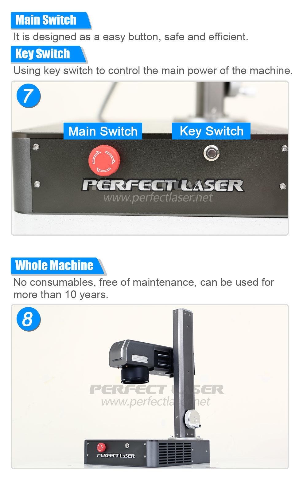 20W Mini Portable Fiber Laser Marking Machine Pedb-100A