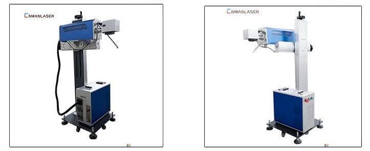 Online CO2 Flying Laser Marking Machine for Jeans Wood Bottles