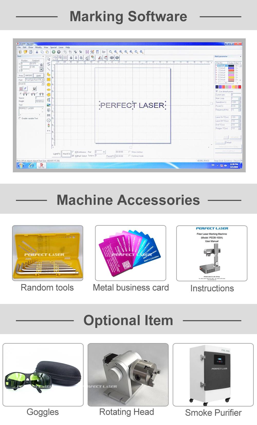 20W Mini Portable Fiber Dog Tag Metal Fiber Stainless Steel Laser Marking Engraving Machine