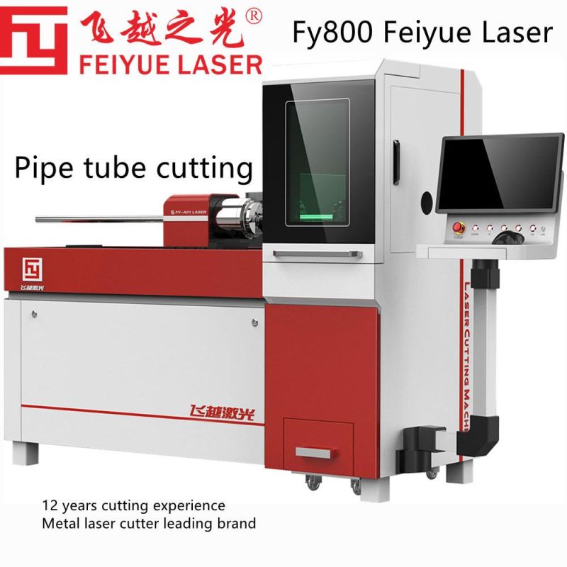 Fy800 Feiyue Laser Fiber Laser Cutting Machine Manufacturer Sheet Metal Cutting Machine Price Precision Laser Cutter for Pipe Aluminum Stainless Steel Copper