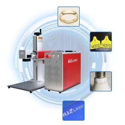 20W/30W/50W Fiber Laser Printer Machine for Plasctic PCB Logo Printing Metal Engraving Phone Case Marking Gold Chain Ring Numbering with Rotary