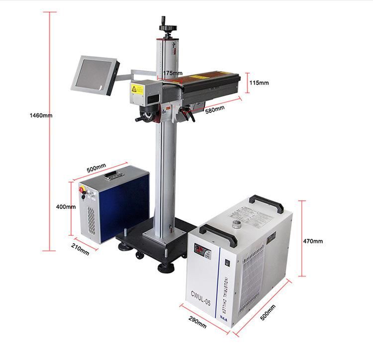 UV 3W 5W 10W Conveyor Flying UV Laser Marking Machine for Engraving Perfumes Glass Plastic