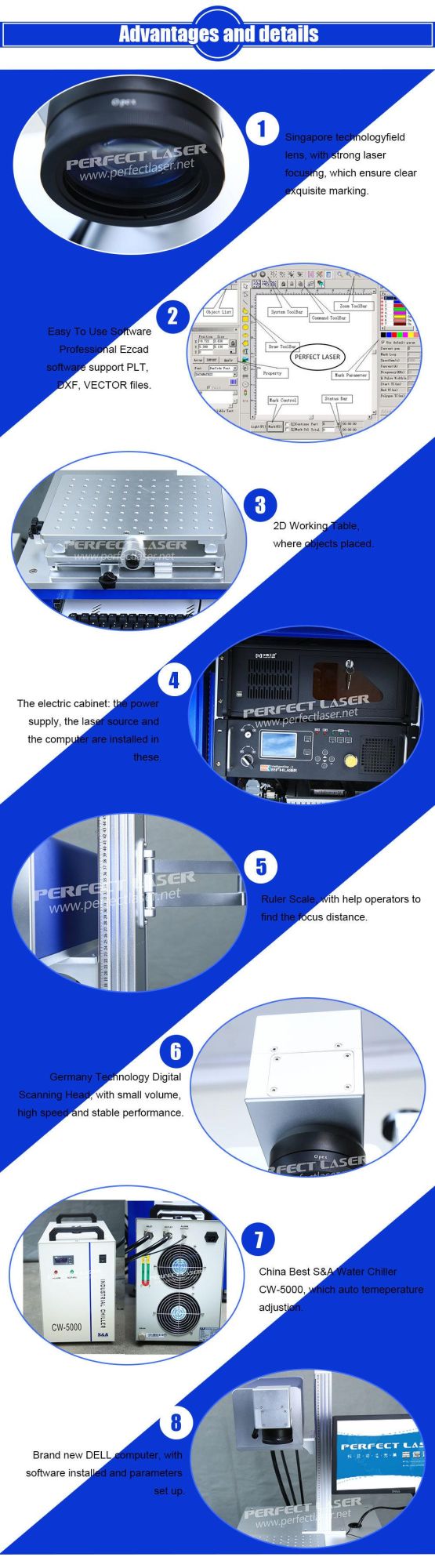 Pedb-UV-3W Diamond Glass 3W 5W 10W 15W UV Laser Marking Engraving Machine
