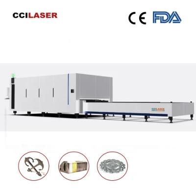 Hot Sale Fiber Laser Cutter with Exchange Table for Metal