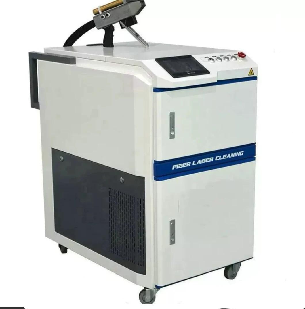 100W Portable Manual Laser Cleaning Machine Price Laser Rust Remover Machine Price for Used for Metal Steel Mold Removal Painting/Oxide Film/Glue