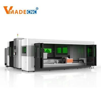 Hot Sale Cast Iron Bed 6025 12kw Metal Steel CNC Fiber Laser Cutting Machine