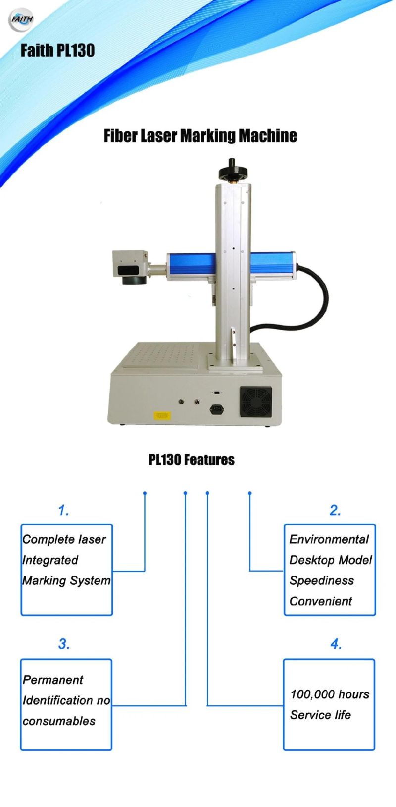 Faith Fiber Laser Printer for Aluminium Stainless Steel