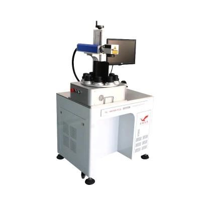 Laser Marking Machine with Rotary Platform to Marking LED Lamp