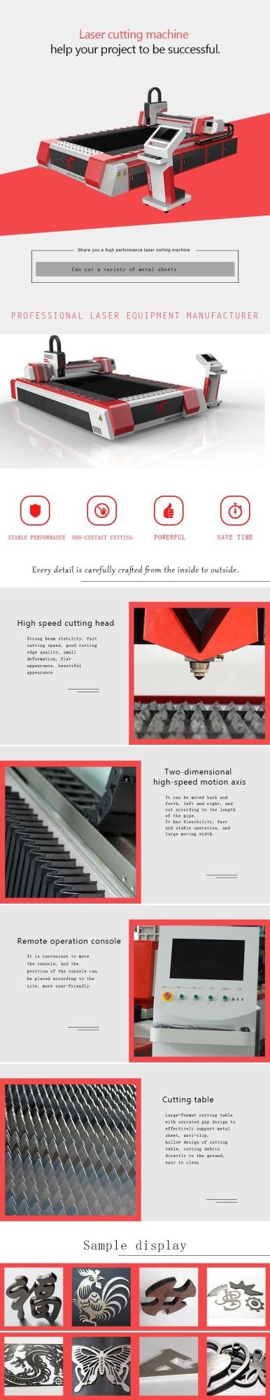 1000W/2000W/3000W 3015 CNC Cutter Metal Sheet Fiber Laser Cutting Machine with CE FDA Certificate