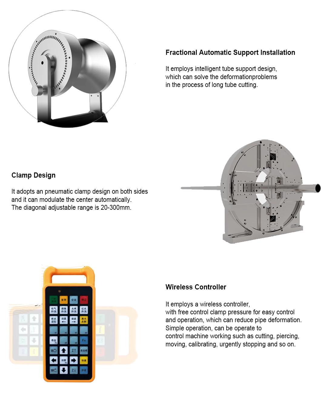 3kw Steel Square Pipe Tube Laser Machine